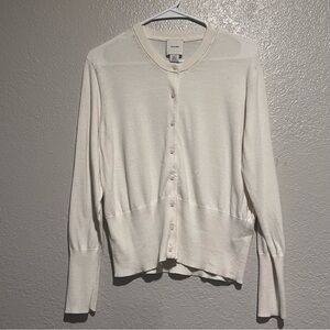 Calvin Klein Cream Button-Up Cardigan